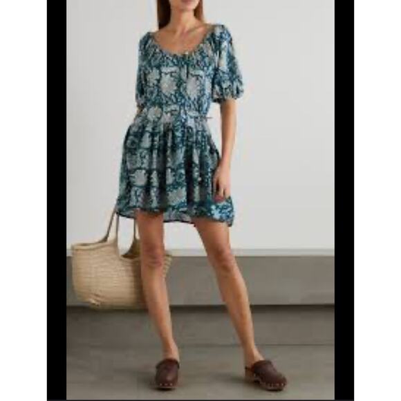 Hannah Blue and White Midi Dress - Picture 1 of 6